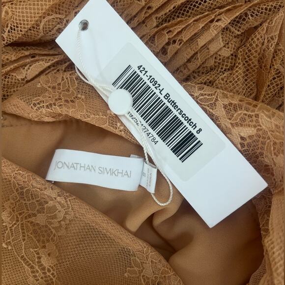 *NWT Jonathan SIMKHAI Bristol Mini Lace Butterscotch Orange Dress - Sz 8 - Picture 9 of 9